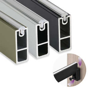 Tringle de penderie murale amovible moderne pour usine, finition noir mat, argent, or, pour armoire domestique, personnalisable - Product Image 1