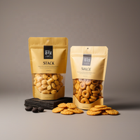 Sacs d'emballage alimentaire personnalisés biodégradables à fermeture éclair, compatibles micro-ondes, écologiques, pour chocolat, bonbons et aliments secs