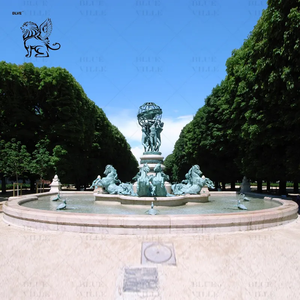 Gran exterior famoso antiguo caballo de Metal mujeres desnudas sosteniendo globo escultura fuentes bronce Fontaine De L'Observatoire - Product Image 3