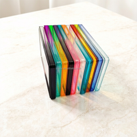 Étui de carte de crédit personnalisé en TPU, motif arc-en-ciel holographique, imprimé par transfert thermique/laser/sérigraphie, anti-rayures, blocage RFID