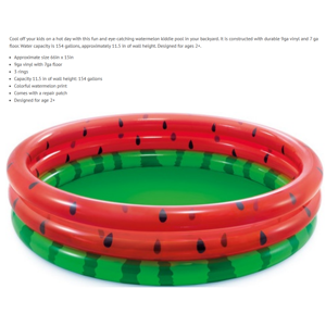 Piscina Gonfiabile INTEX 58448 a 3 Anelli in PVC a Forma di Anguria per <span class=keywords><strong>Neonati</strong></span> e Bambini - Product Image 3