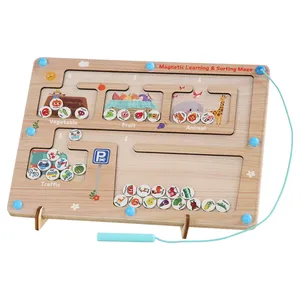 Jeu éducatif de tri et de classification Montessori pour bébés, en bois, avec <span class=keywords><strong>labyrinthe</strong></span> - Product Image 1