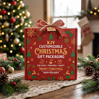 Boîte cadeau en carton ondulé personnalisable XJY pour Noël, boîte d'emballage imprimée en couleur pour chaussettes, parfums et artisanat