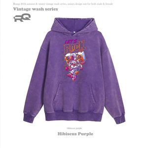 Sweat à capuche pour homme 100% coton doublé polaire, nouveau style américain, mode automne/hiver, pull ample imprimé motif dessin animé - Product Image 3