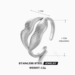 Anelli per Labbra Esagerati Placcati Oro in Acciaio Inossidabile, Anello Regolabile con Linee Labiali Hip-Hop per Gioielli da Donna - Product Image 6