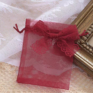 Hot Bán Ren Bow Chuỗi <span class=keywords><strong>Organza</strong></span> Túi Với Dây Kéo Quà Tặng Bao Bì Pouch Đối Với Kẹo Đồ Trang Sức - Product Image 5