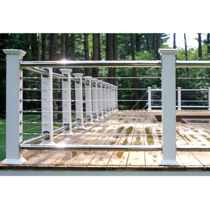 High Quality Vertical Exterior <strong>Iron</strong> <strong>Railing</strong> <strong>Rod</strong> Balustrades Fence with Modern Design Cable <strong>Railing</strong> - Product Image 4