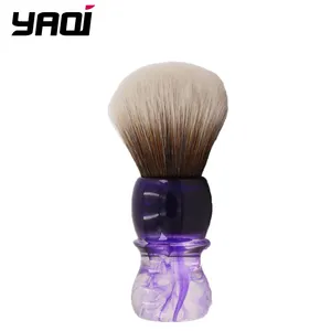 Synthetic Hair Shaving Brush Yaqi Purple Haze Mew Brown Synthetic Hair Barber Shave Brush With Logo