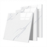 Carreaux de sol en céramique effet marbre blanc 60x60cm, antidérapants, texture imitation pierre moderne, épaisseur 10mm, surface brillante, pour hôpitaux et villas