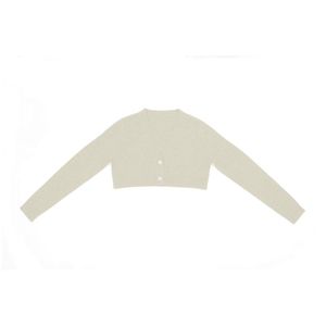 Cárdigan de cuello en V de lana y Cachemira para mujer personalizado OEM manga larga fina con ajuste suelto - Product Image 1