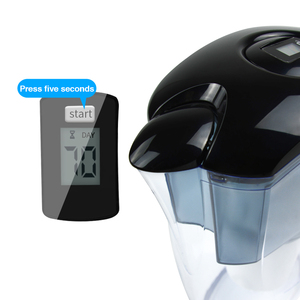 Carafe filtrante manuelle 2,4 L avec filtre à charbon actif 4 étapes pour eau alcaline minérale, idéale pour la maison, la cuisine, l'extérieur et la voiture - Product Image 2