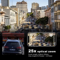 Caméra PTZ extérieure 4K 8MP GX-PM3SX25D-M8S avec audio PoE, vision nocturne 100M, vision diurne 500M, zoom optique 25X, application ICSEE