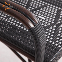 Chaises de loisirs en rotin au design unique Chaises de restaurant empilables avec café pour l'extérieur