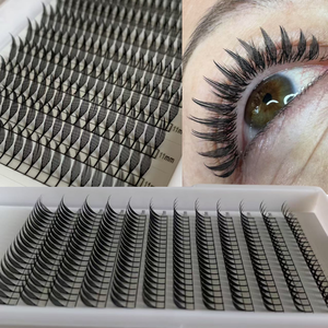 Nouvelles extensions de cils super douces 0,03 mm Spire <span class=keywords><strong>Anime</strong></span> pour volume léger hybride 3D-5D, 12 rangées - Product Image 1