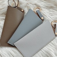 Pochette de couverture de lunettes de soleil de voyage de vente chaude avec porte-clés sac de lunettes en simili cuir étuis de sac de lunettes de soleil polyvalents portables