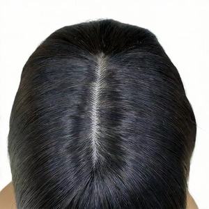 Perruque <span class=keywords><strong>courte</strong></span> et droite pour femme, style bob, <span class=keywords><strong>avec</strong></span> <span class=keywords><strong>frange</strong></span>, entièrement tissée à la main, perméable et colorable, pour tête entière, style européen et américain - Product Image 4