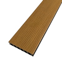 Plancher de terrasse extérieur en WPC 140x25mm creux, étanche, écologique, antidérapant, surface brossée, à emboîtement pour jardin et parc