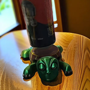 Gobelet en plastique imprimé 3D créatif tasse à café tasse à eau drôle tortue sous-verre espiègle ébats farfelus sous-verre Droll Expression - Product Image 2