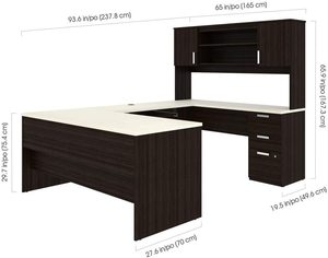 Bàn Máy Tính Điều Hành Hiện Đại Với Bệ Và <span class=keywords><strong>Hutch</strong></span> - Product Image 6