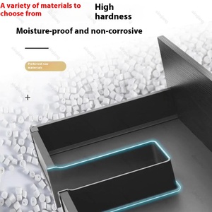 ABS <strong>U</strong>-Shaped Groove Outlets for Kitchen Furniture Bathroom Drawer Aluminum Alloy Sealing Ring Cabinet <strong>Opening</strong> Baffle for Sewer - Product Image 4
