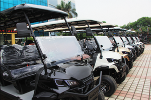 รถกอล์ฟไฟฟ้าราคาประหยัด 6 ที่นั่ง แบตเตอรี่ลิเธียม รับน้ำหนักได้ 300 กก. ระยะทาง 54 หลุม พร้อมรีโมทคอนโทรล 4 ล้อ มอเตอร์ 5 กิโลวัตต์ - Product Image 3