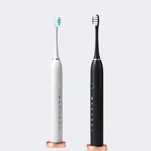 Sikat gigi listrik sonik isi ulang dewasa OEM dengan 6 mode sikat pemutih gigi pembersih mulut