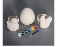 Bricolage Couleur Peinture Jouet Jouets Éducatifs Plâtre Jeu Peinture pour Enfants Noël, Pâques Moule et Peinture Artisanat Kit pour Enfants