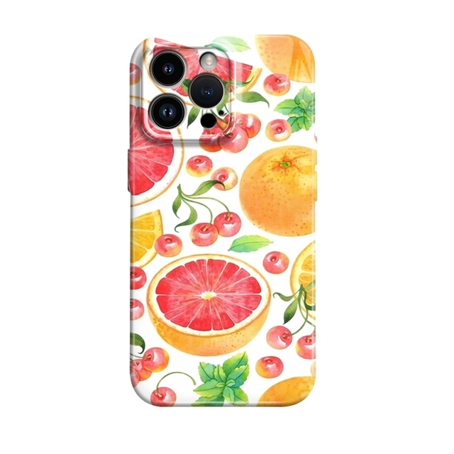 Shiny Phone case Fruit Party Film Hard Phone Cover for Iphone 17 Air 16 15 14 13 12 11 Pro Max 8 Plus 16e Cover Customization