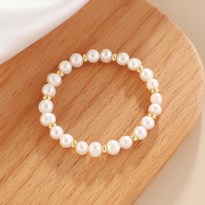Pulseras de Perlas y Oro Separadas Hechas a Mano de Alta Calidad de Cristal 2025 para Mujer - Product Image 3