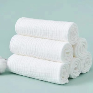 Nueva moda personalizable blanco <span class=keywords><strong>Daper</strong></span> algodón bebé manta infantil Swaddle Wrap bebé Underpad Manta - Product Image 5