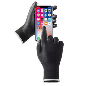 GLOVEMAN Gants de travail de sécurité à écran tactile enduits de PU pour hommes, en tricot sans couture, en vrac, enduits de polyuréthane fin et lisses - Product Image 1