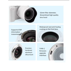 เลนส์โฟกัสด้านบน 20 มม. F2.8 เลนส์ฟูลเฟรมสีดำ มุมกว้างพิเศษ รูรับแสงกว้าง f 2.8 สำหรับเมาท์ E สำหรับกล้อง <span class=keywords><strong>NIKON</strong></span> Z6 สำหรับ Viltrox - Product Image 2