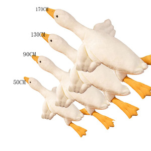 Coussin en peluche grande oie pour cadeau d'anniversaire fille 90 cm Jouets longs en peluche canard Jouets géants Décoration de chambre à coucher pour la fête - Product Image 4