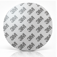 Plaque NFC noire premium pour avis Google, ronde, en acrylique, avec technologie de paiement sans contact.