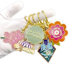 Creative Custom Zinc Alloy <b>Metal</b> Soft and Hard Personalized Embossing Printing Waterproof Fashion Pendant Keychain - Product Image 2