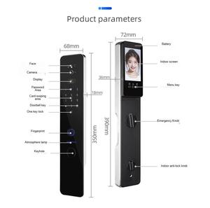 Enrique tuya IP66 không thấm nước Video intercom cửa thông minh khóa an ninh Nhận dạng khuôn mặt mật khẩu Kỹ Thuật Số vân tay Wifi - Product Image 5