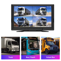Grabadora de Cámara para Auto Robusta y Portátil con 4 Cámaras IPS, Alerta de Punto Ciego BSD, Monitoreo de Estacionamiento, Grabación en Bucle, Multifunción