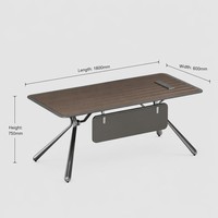 Escritorio Ejecutivo Profesional para CEO, Mesa con Acabado Pintado a Base de Agua, Tablero E1, Concentrador de Energía, Patas Inclinadas, Muebles de Oficina