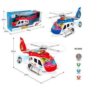 Jouets d'avion en plastique éducatifs pour enfants, hélicoptères électriques avec lumière et musique, jouets transparents - Product Image 4