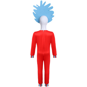 Costume de cosplay pour enfants Thing 1 Thing 2, combinaison rouge respirante pour fête d'Halloween - Product Image 2