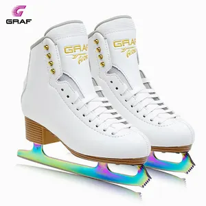 도매 다채로운 스테인레스 스틸 블레이드 슈퍼 섬유 내부 피겨 스케이팅 신발 아시아 만
