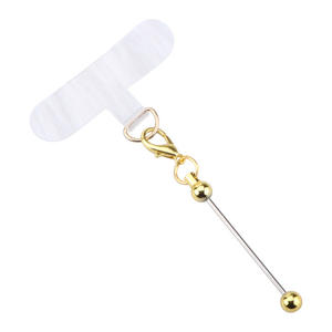 Catena per cellulare fai da te con perline e chiusura a moschettone, clip universale per custodia del telefono con pad trasparente anti-smarrimento - Product Image 5