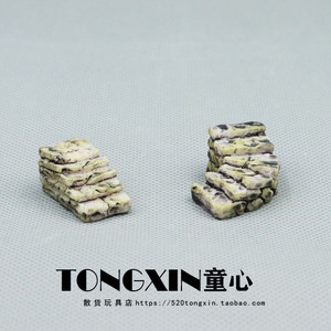 Escalera de piedra en miniatura de resina para decoración de mesas de arena, bonsáis y suculentas - Product Image 2