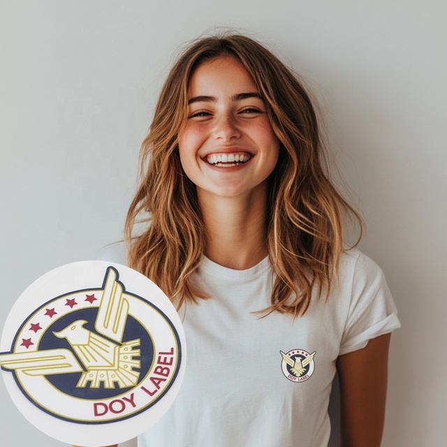 Clothing Labels Supplier Custom Printed Cartoon Logo Heat Transfer Plastisol DTF Sticker for T Shirts