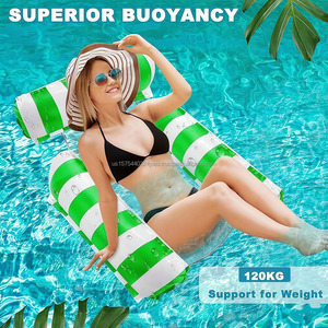 Custom <b>Inflatable</b> Pool <b>Float</b> Chair for Adults 4 in 1 Floating Pool Lounge Chair Swimming Floating Chair for Pool Water Hammock - Product Image 2