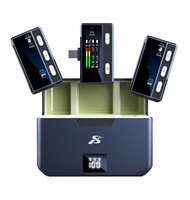 Microphone cravate sans fil Sx66 C 5V USB 115DB Mini carte son d'enregistrement Chargebox Clip de col à distance pour micros de col Enregistrement