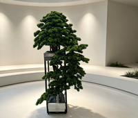 Venta Directa de Fábrica, Árbol de Pino Bonsái Artificial de Fibra de Vidrio de 2 m de Altura para Decoración de Interiores del Hogar y Uso en Paisajismo