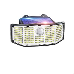 Lámpara de Pared con Sensor de Movimiento PIR de 252 LED, Lámpara de Seguridad para Exteriores con Energía Solar para Jardín, Patio y Entradas de Autos - Product Image 1