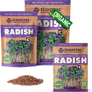 Radis <span class=keywords><strong>bio</strong></span> 200 G Rambo Microgreens Kit de culture de paquets de truies de <span class=keywords><strong>jardin</strong></span> Truies de <span class=keywords><strong>jardin</strong></span> pour la plantation et la suspension en intérieur - Product Image 5
