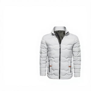 Customized <b>Thin</b> Quilted Puffer Vest <b>Jacket</b> for <b>Men</b> Stand Collar Front Logo Nylon Windproof - Product Image 1